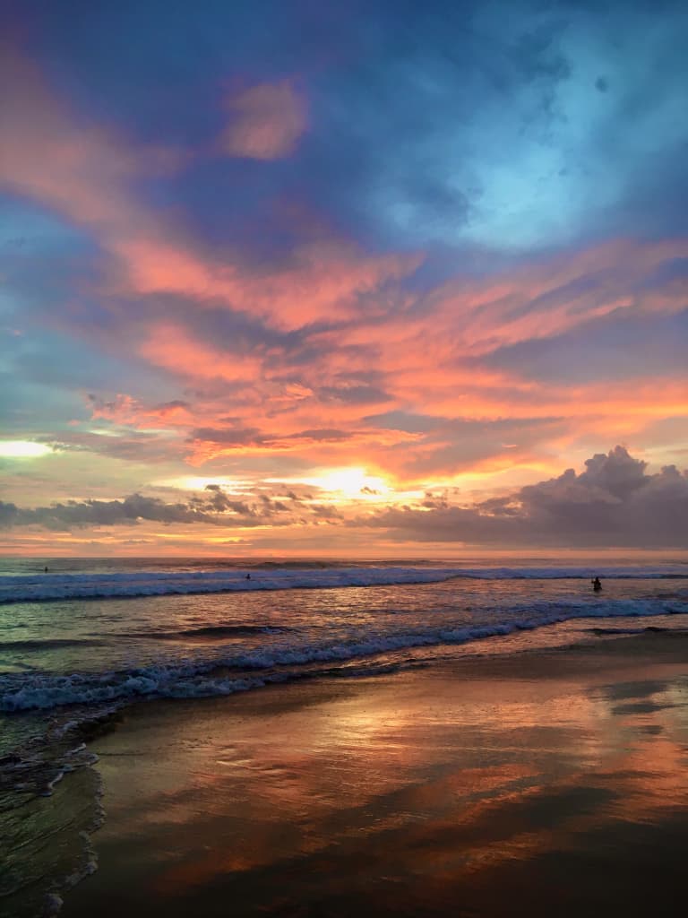 Beautiful Playa Avellanas at sunset.